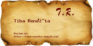 Tiba Renáta névjegykártya